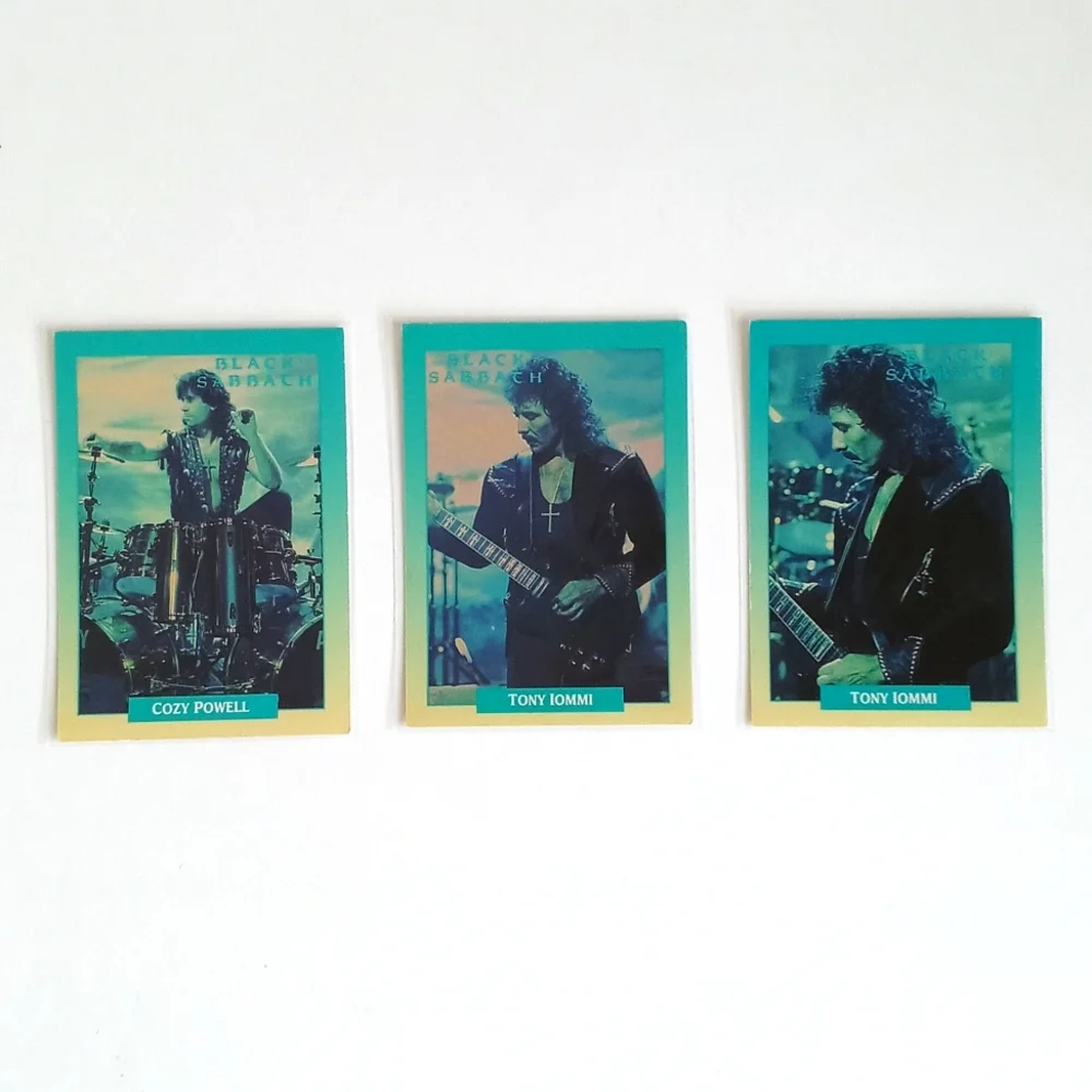 Rare Set of 3 1991 Black Sabbath Music Trading Cards Tony Lommi Cozy Powell